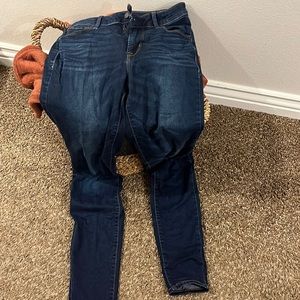 Dark rockstar high rise jeans